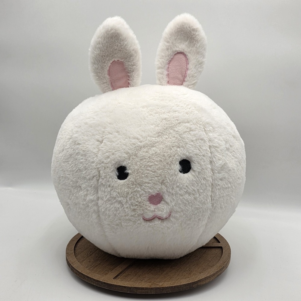 ISAAC MIZRAHI Bunny Ball Plush EASTER Throw Accent Pillow Decor Plush White